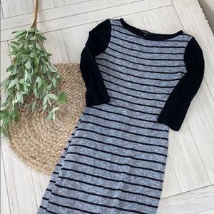 Black and silver sweater dress